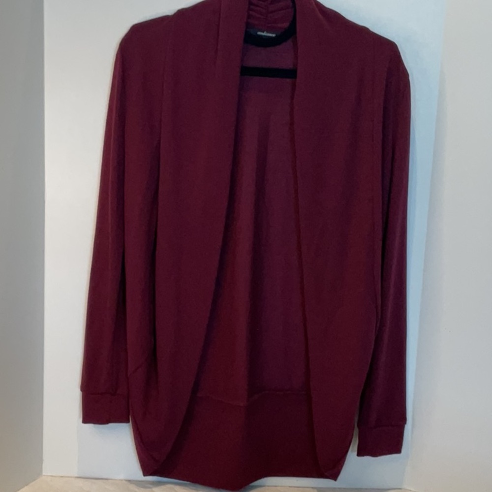 Ambiance Women's Burgundy Sweater Shrug